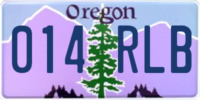 OR license plate 014RLB
