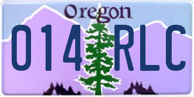 OR license plate 014RLC