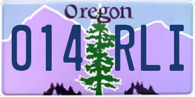 OR license plate 014RLI