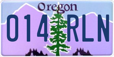 OR license plate 014RLN