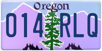OR license plate 014RLQ