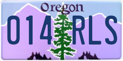 OR license plate 014RLS