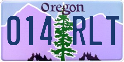 OR license plate 014RLT