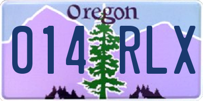 OR license plate 014RLX
