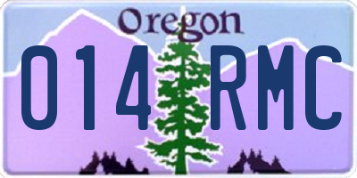 OR license plate 014RMC