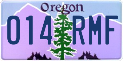 OR license plate 014RMF