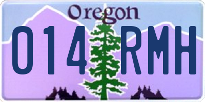 OR license plate 014RMH