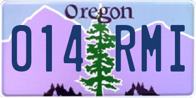 OR license plate 014RMI