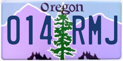 OR license plate 014RMJ