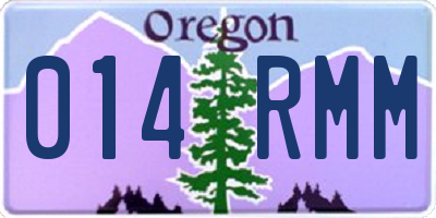 OR license plate 014RMM
