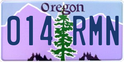 OR license plate 014RMN