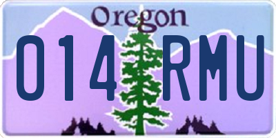 OR license plate 014RMU