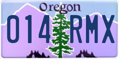 OR license plate 014RMX