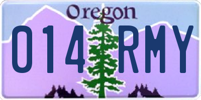 OR license plate 014RMY