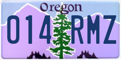 OR license plate 014RMZ