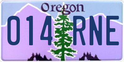 OR license plate 014RNE