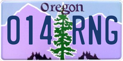 OR license plate 014RNG