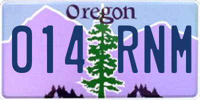 OR license plate 014RNM