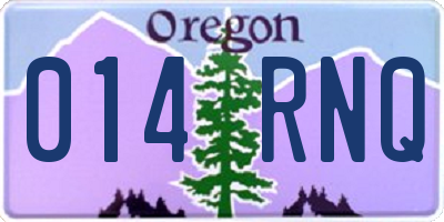 OR license plate 014RNQ