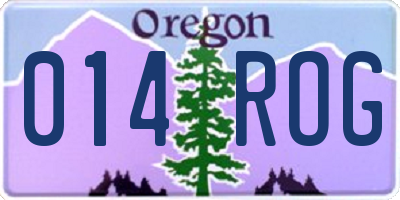 OR license plate 014ROG