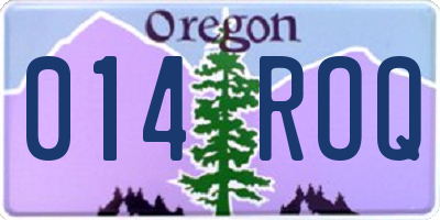 OR license plate 014ROQ