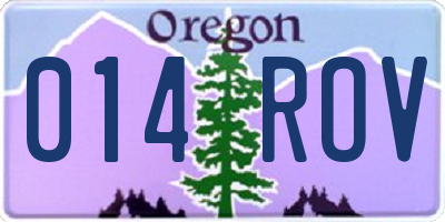 OR license plate 014ROV