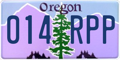 OR license plate 014RPP
