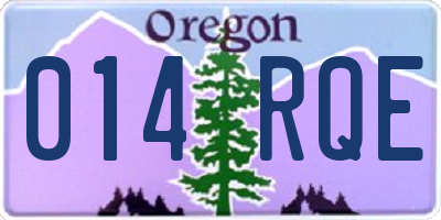OR license plate 014RQE