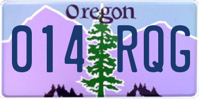OR license plate 014RQG