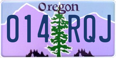 OR license plate 014RQJ