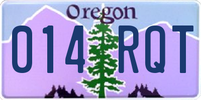OR license plate 014RQT