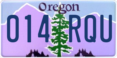 OR license plate 014RQU
