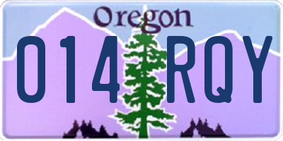 OR license plate 014RQY