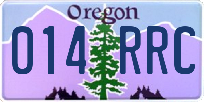 OR license plate 014RRC