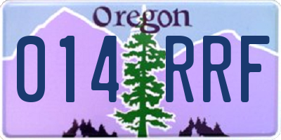 OR license plate 014RRF