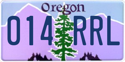 OR license plate 014RRL