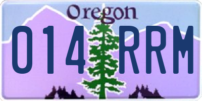 OR license plate 014RRM