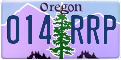 OR license plate 014RRP