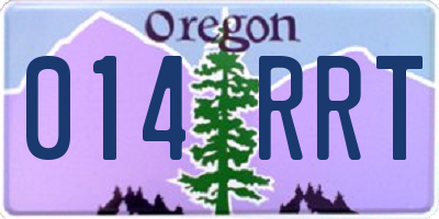 OR license plate 014RRT
