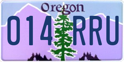 OR license plate 014RRU