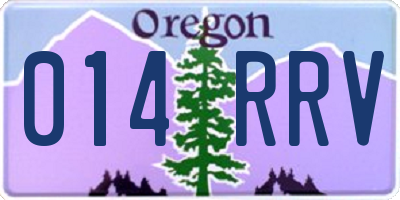OR license plate 014RRV