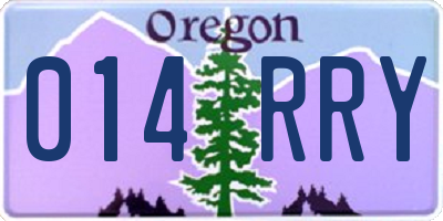 OR license plate 014RRY