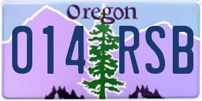OR license plate 014RSB