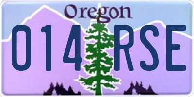 OR license plate 014RSE