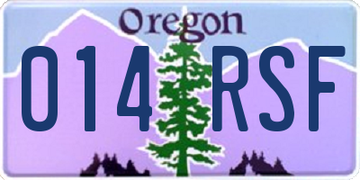 OR license plate 014RSF