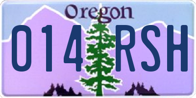 OR license plate 014RSH
