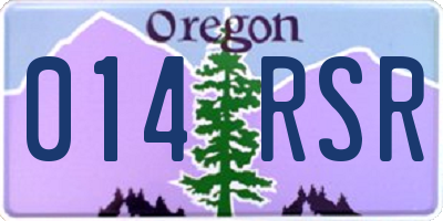 OR license plate 014RSR