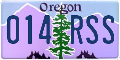 OR license plate 014RSS