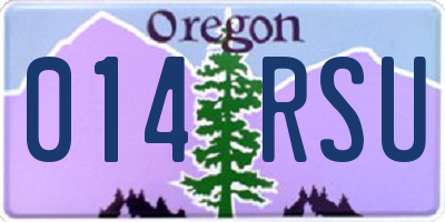 OR license plate 014RSU