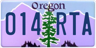 OR license plate 014RTA